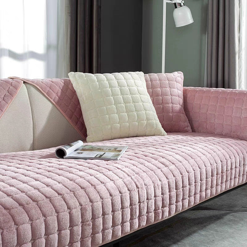 Cross-border Thickened Fleece Sofa Cushion Non-slip Cushion Autumn And Winter