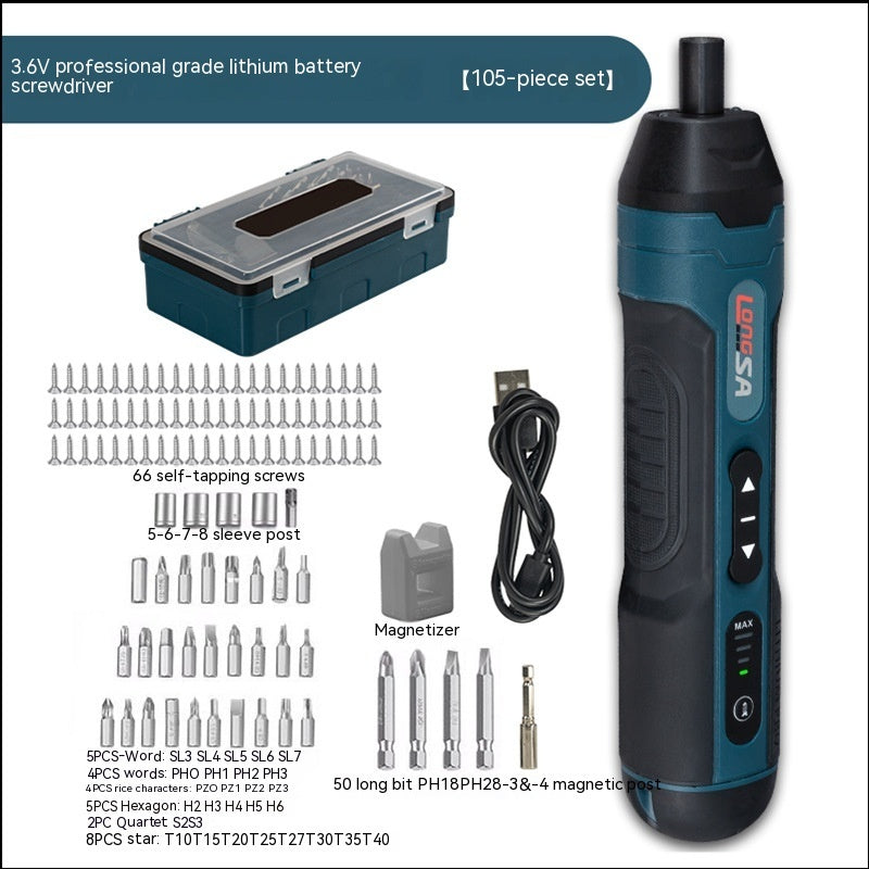 Torque Adjustment Straight Handle 36V Electric Screwdriver Small
