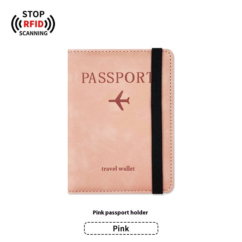 PU Leather Anti-magnetic Passport Holder Luggage Tag Suit