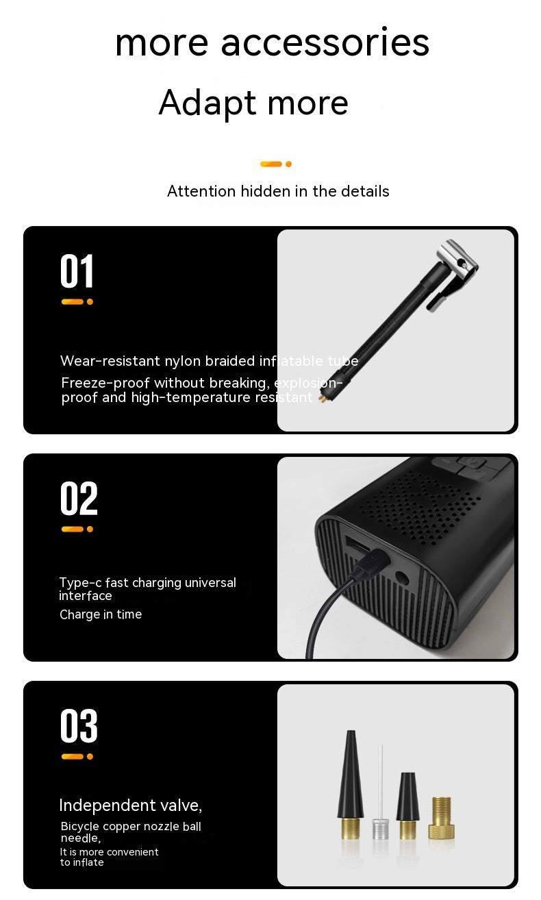 portable electric air compressor or tire inflator
