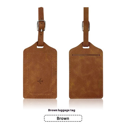 PU Leather Anti-magnetic Passport Holder Luggage Tag Suit