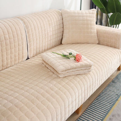 Cross-border Thickened Fleece Sofa Cushion Non-slip Cushion Autumn And Winter
