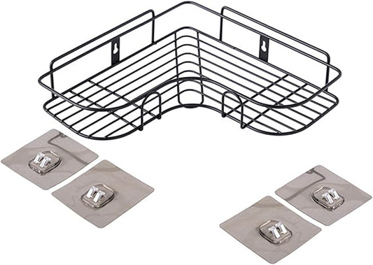 Bathroom Shelf Corner Frame Shower Wrought Iron Kitchen Accessories Storage Rack Holder Bathroom Shelves Bathroom Equipment