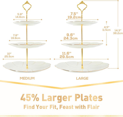 European-style Three-tier Cake Tray Dessert Tray