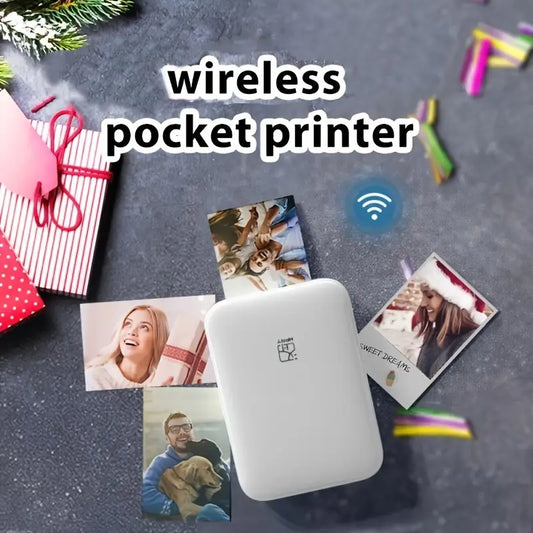 Color Photo Printer Portable Full Color Wireless Photo Printer USB Bluetooth Thermal Sublimation Printer