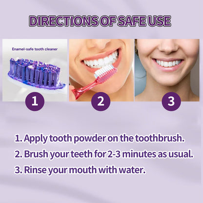 Purple Whitening Dental Powder Remove Residue