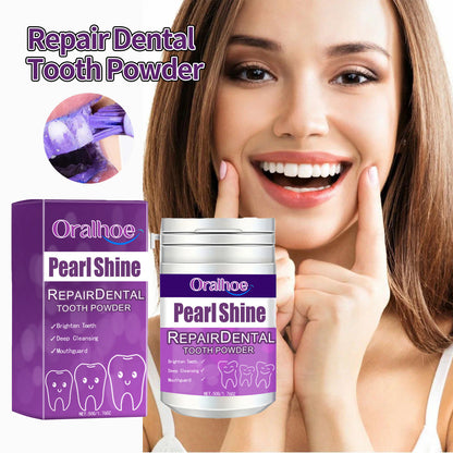 Purple Whitening Dental Powder Remove Residue