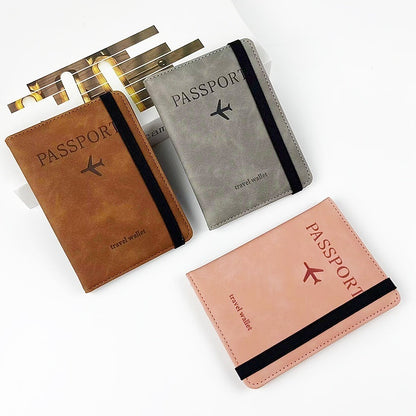 PU Leather Anti-magnetic Passport Holder Luggage Tag Suit