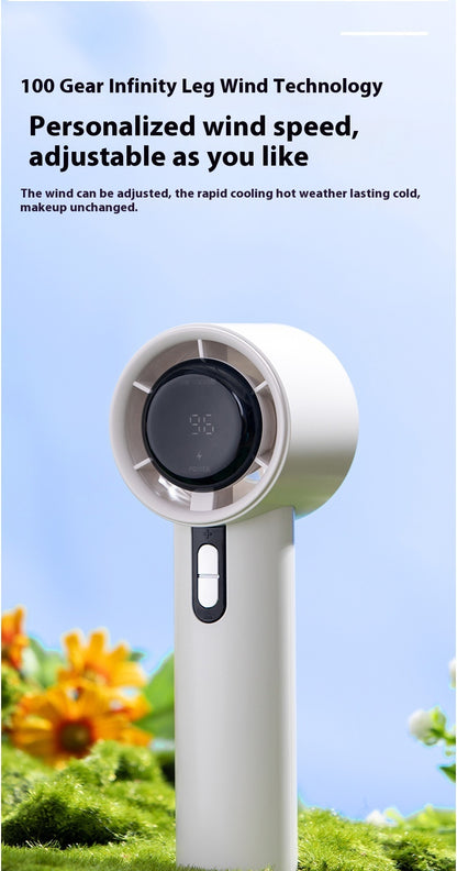 Turbine High-speed Handheld Fan Electrodeless Speed Regulation