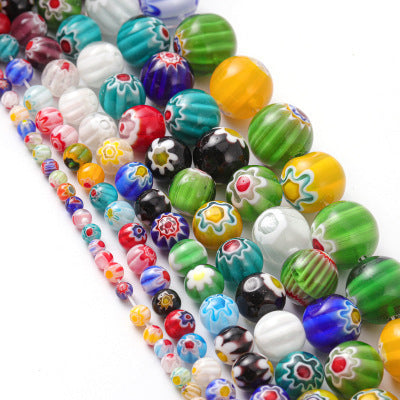 Mixed Color Bouquet Mille-fleurs Colored Glaze Single Flower Colored Glaze Micro Glass Bead