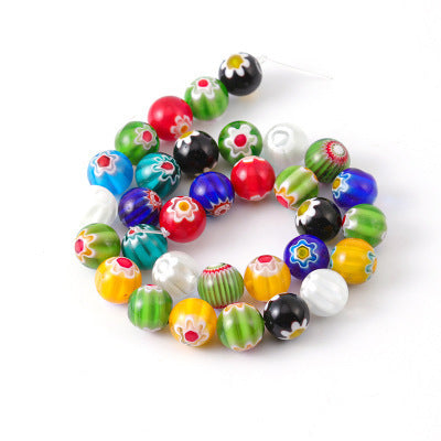 Mixed Color Bouquet Mille-fleurs Colored Glaze Single Flower Colored Glaze Micro Glass Bead