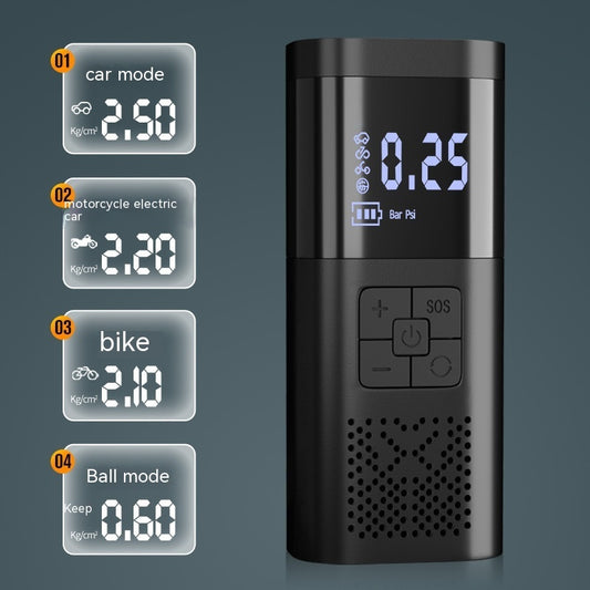 portable electric air compressor or tire inflator