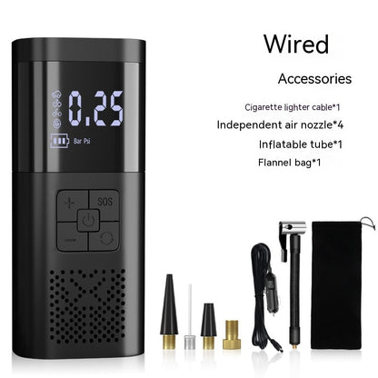 portable electric air compressor or tire inflator